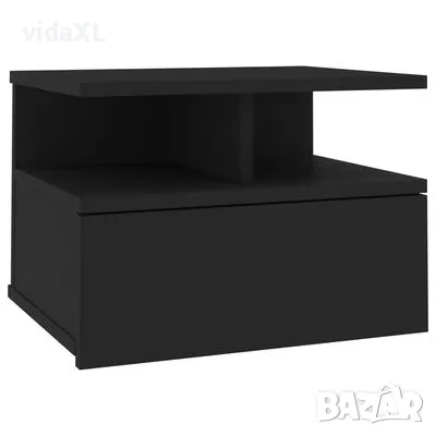 vidaXL Нощно шкафче за стена, черно, 40x31x27 см, инженерно дърво(SKU:800407), снимка 1 - Шкафове - 49226824