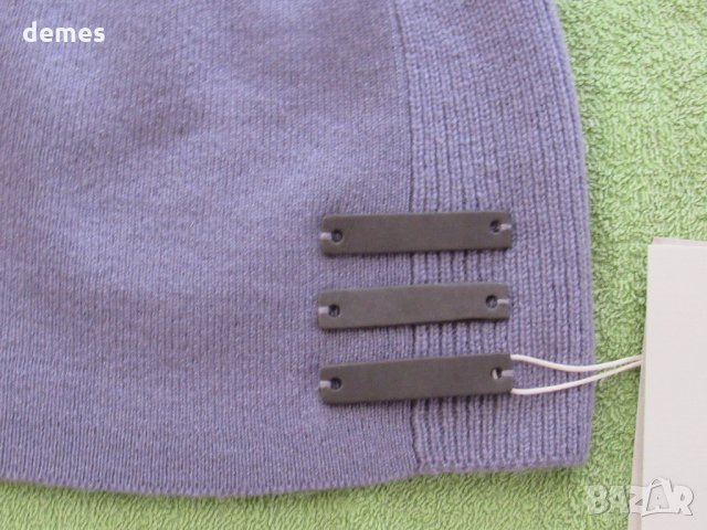  Лилава машинно плетена шапка, 100% кашмир, Монголия, снимка 3 - Шапки - 27377795