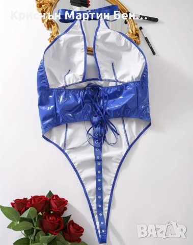 Латексово Боди с висока талия , снимка 3 - Бельо - 43943061