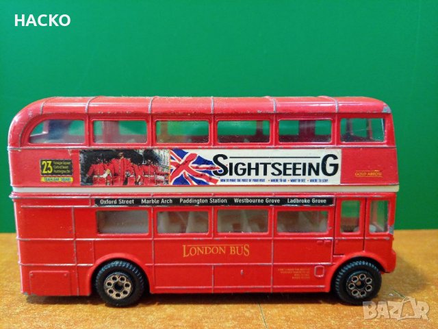 СТАРА МЕТАЛНА КОЛИЧКА ДВУЕТАЖЕН АВТОБУС LONDON BUS, снимка 4 - Колекции - 40467469