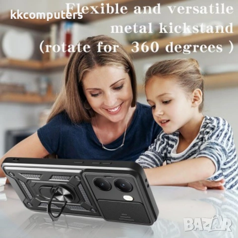 Xiaomi Poco X7 Pro 5G / Redmi Turbo 4 5G Удароустойчив Ring Holder Калъф и Протектор, снимка 10 - Калъфи, кейсове - 53177617