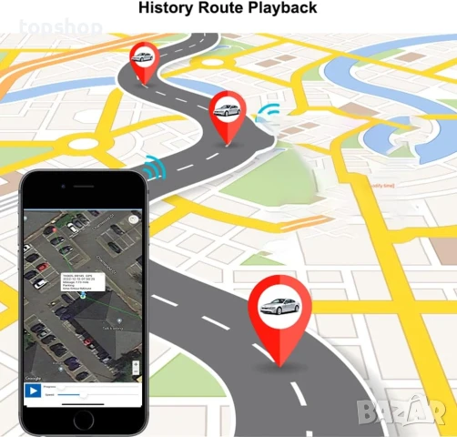 Нов Тракер Techstar TK905 GPS, LBS + GPS местоположение, Микрофон, SIM, 6-месечна история на данните, снимка 4 - Други - 49157892
