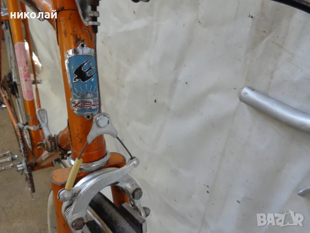 Ретро велосипед марка ХВЗ модел Старт-шосе Москва 1980 28 цола произведен през 1980 г в СССР, снимка 4 - Велосипеди - 50645743