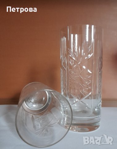Кристални чаши, снимка 6 - Чаши - 36865287