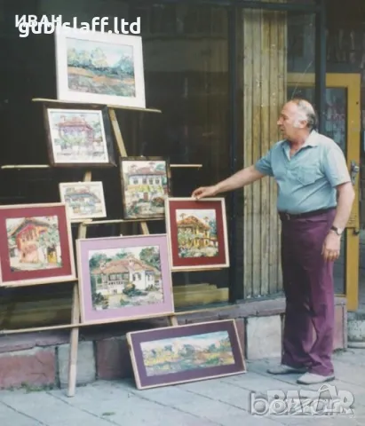 Kартина "Карловска къща и двор", худ. Д.Пачов(1936-2010), снимка 3 - Картини - 48358838