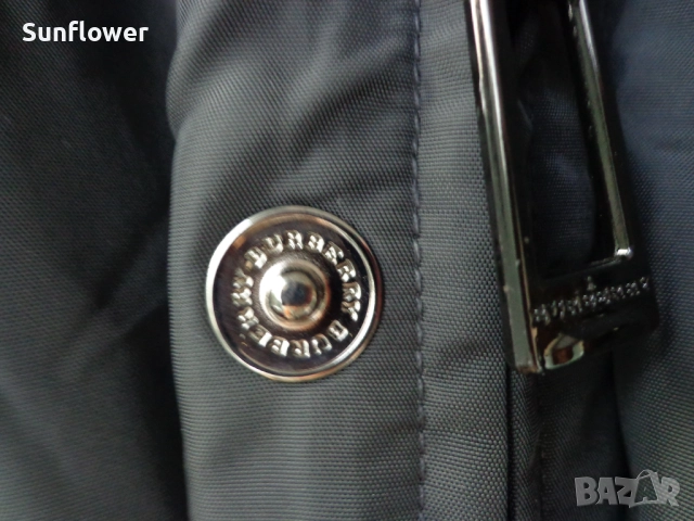 Оригинално мъжко черно дълго яке с качулка Burberry London , снимка 8 - Якета - 51720819