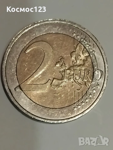 Рядка юбилейна евро монета., снимка 2 - Нумизматика и бонистика - 53213477