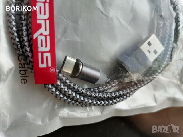 Магнитен кабел за зареждане на телефон, снимка 3 - USB кабели - 39578927