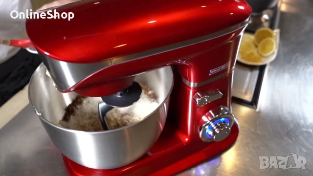 Планетарен миксер със стоманена купа Royalty line 2100W, снимка 7 - Миксери - 52262112