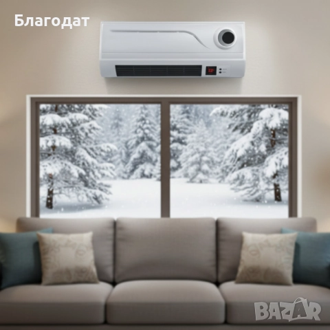 Отоплителна печка за стена Rosberg R51973A – 2000W, дистанционно управление и LED дисплей, снимка 3 - Отоплителни печки - 52882725