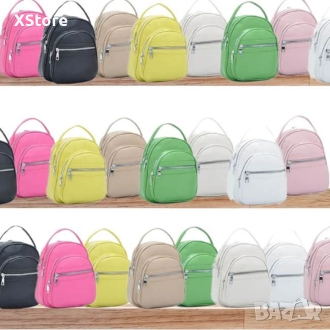 Дамска ежедневна кожена чанта тип раница, снимка 4 - Раници - 52583780