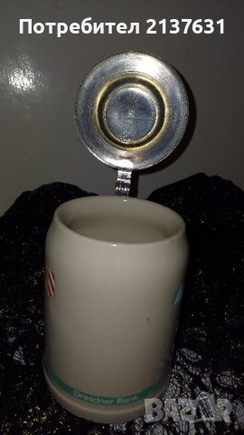 НЕМСКА ПОРЦЕЛАНОВА ЧАША / ХАЛБА с ДРЪЖКА и КАПАК , снимка 3 - Антикварни и старинни предмети - 43905936