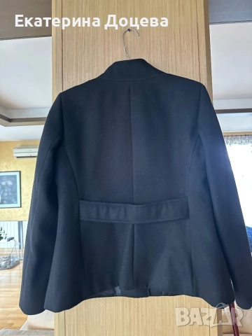 Черно вълнено сако Луксима, снимка 2 - Сака - 52059484