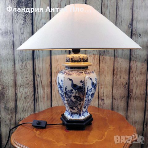 Настолна порцеланова лампа - Азия, снимка 1 - Настолни лампи - 43312565