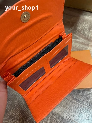 Дамско портмоне / портфейл Louis Vuitton оранжево , снимка 2 - Портфейли, портмонета - 53115539