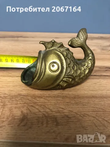 Бронзова риба, снимка 6 - Антикварни и старинни предмети - 48550335