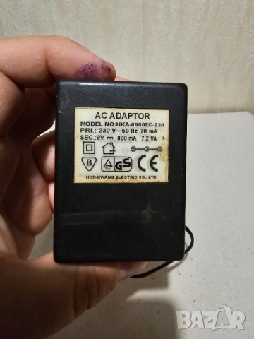 Захранване, адаптор 9 волта - 0,800 ампера, снимка 2 - Друга електроника - 43911152
