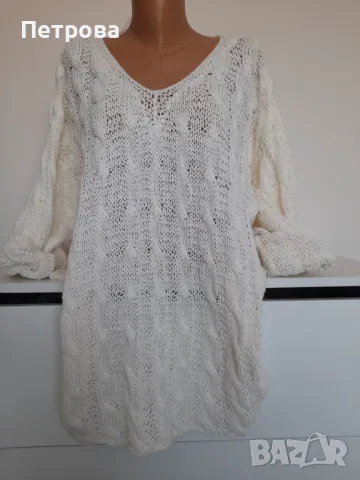 Пуловер ръчно плетен, снимка 11 - Блузи с дълъг ръкав и пуловери - 38735516