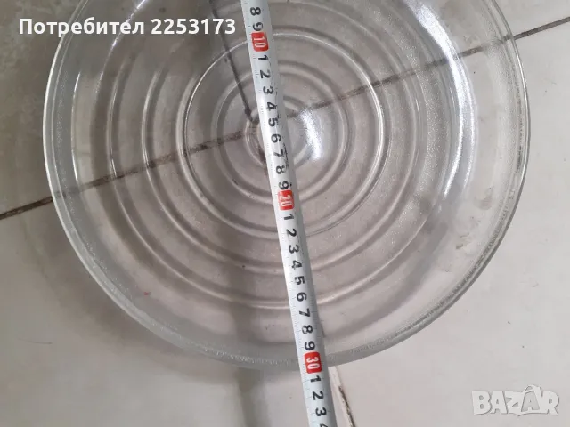 Стъклена чиния 30см и 24,5см за микровълнова, снимка 1