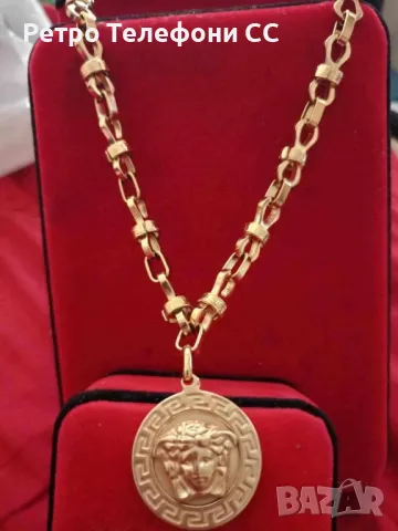 Versace мъжки ланец с висулка медальон Версаче, снимка 1