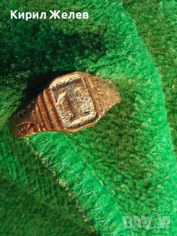 СТАРИНЕН САЧАНЕН ПРЪСТЕН с МОНОГРАМ БУКВА - Т - МАЙСТОРСКА РЪЧНА ИЗРАБОТКА САЧАН 60051, снимка 9 - Антикварни и старинни предмети - 28866724