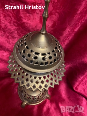 Кандило евреиско старо, снимка 2 - Антикварни и старинни предмети - 52858146