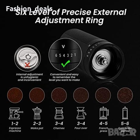 Нова Черна алуминиева ръчна кафемелачка Дом Офис Къминг, снимка 7 - Други стоки за дома - 42986725