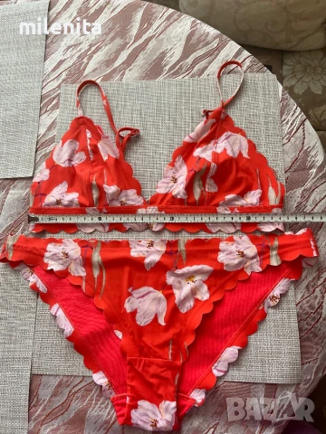 Бански 3бр. в коралов цвят М размер, HM/Avangard/Tommy Hilfiger, снимка 5 - Бански костюми - 48256845