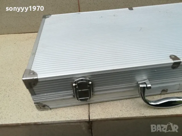 АЛУМИНИЕВ КУФАР ОТ ГЕРМАНИЯ 46Х23Х8СМ 2505251644, снимка 7 - Микрофони - 50422033