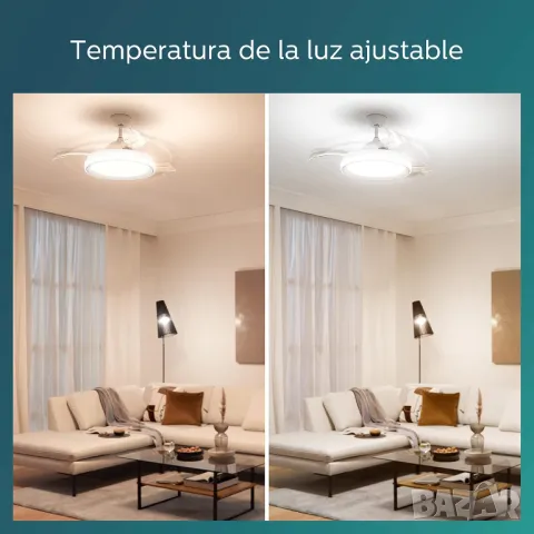 Philips - LED Таванен вентилатор LED/45+35W/230V 5500/4000/3000K бял + дистанционно, снимка 7 - Лампи за таван - 47577519