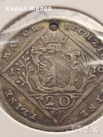 Сребърна монета 20 кройцера Йозеф втори Нюрнберг за КОЛЕКЦИОНЕРИ 12216, снимка 6 - Нумизматика и бонистика - 43000700