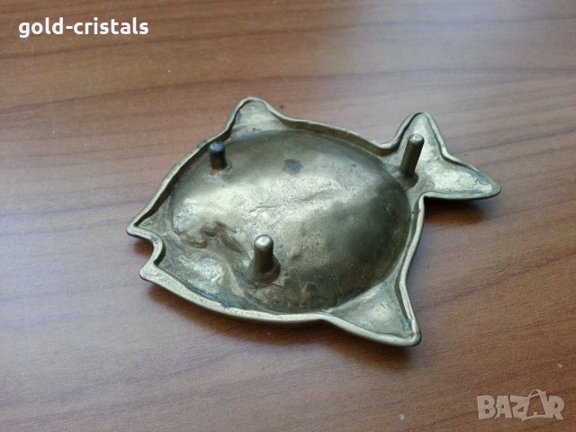 Пепелник бронз месинг, снимка 3 - Антикварни и старинни предмети - 33559145