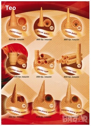 Вафлени чашки за сладолед, снимка 3 - Машини за сладолед - 17650920