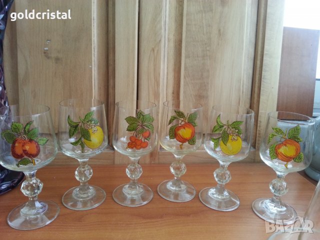 Ретро кристални чаши , снимка 6 - Антикварни и старинни предмети - 37761414