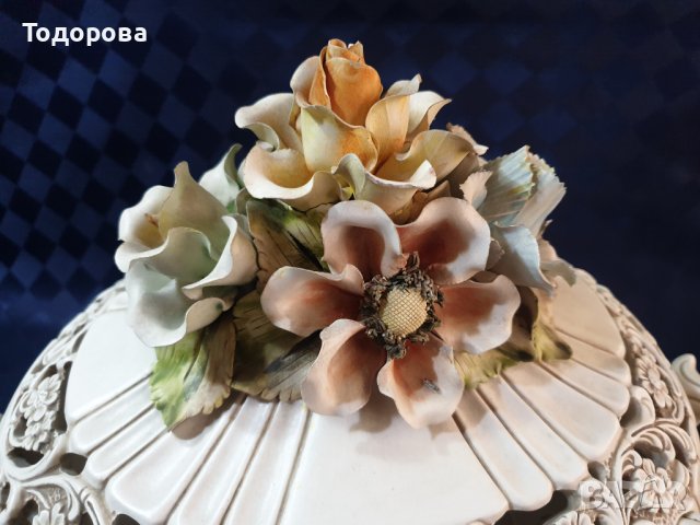 Голям италиански  порцеланов супник,плато и черпак, снимка 8 - Сервизи - 44138136