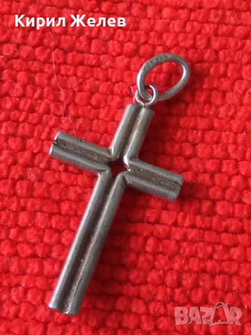 Старо сребърно кръстче 50896, снимка 3 - Колиета, медальони, синджири - 52360077