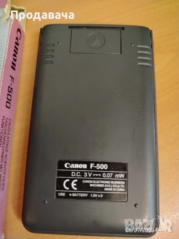 калкулатор Canon F500, снимка 5 - Друга електроника - 51611999