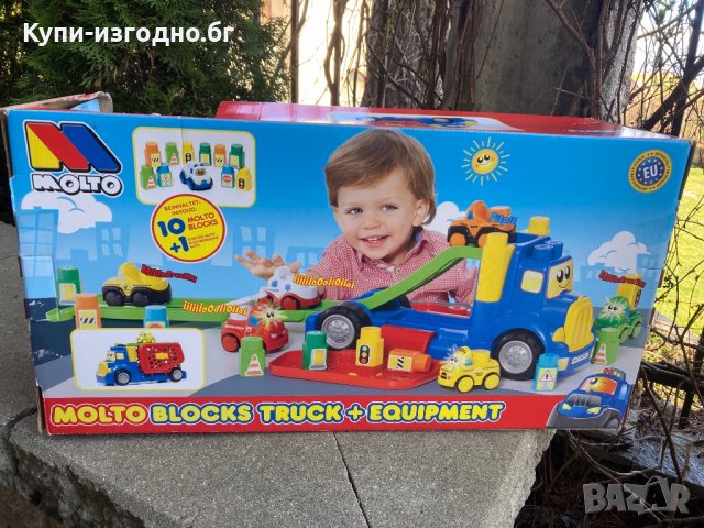Molto Германия Камион с писта и светлина за над 1 год, снимка 4 - Играчки за стая - 39969841