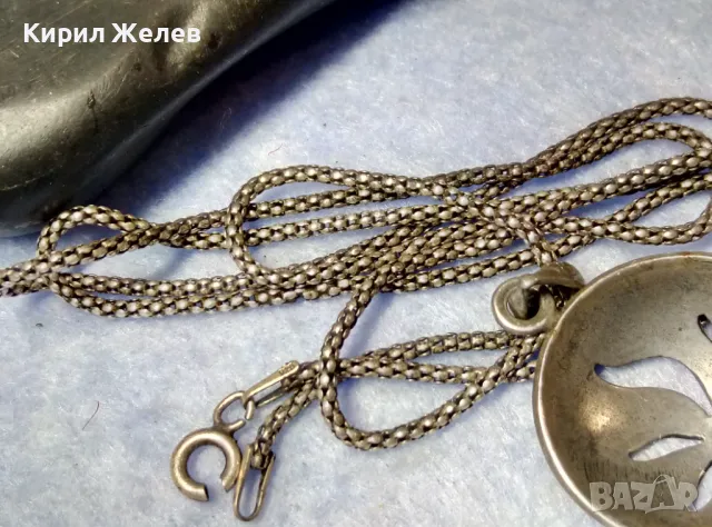 ФЛОРАЛЕН СРЕБЪРЕН МЕДАЛЬОН сФИНА СРЕБЪРНА ВЕРИЖКА СРЕБРО 925 с НУЖДА от РЕМОНТ на ЗАКОПЧАЛКАТА 49776, снимка 13 - Колиета, медальони, синджири - 50421443