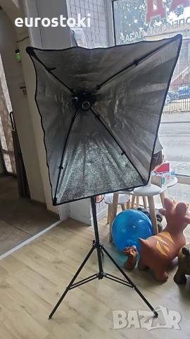 Софтбокс комплект за непрекъсната светлина 70x50cm за фото студио с 1 дифузионен филтър и регулируем, снимка 6 - Светкавици, студийно осветление - 52136093