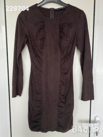 Дамска велурена рокля ZARA