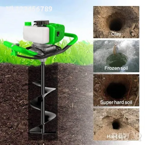 Бензинов Свредел ДРУЖБА 74 cc, снимка 2 - Градинска техника - 50143289