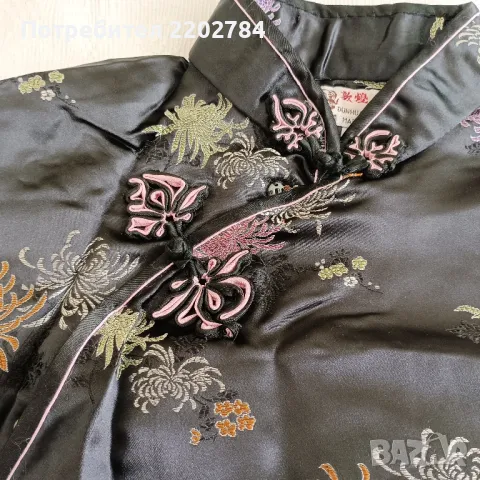 Копринена рокля чонсам, азиатски стил , снимка 17 - Рокли - 41693116