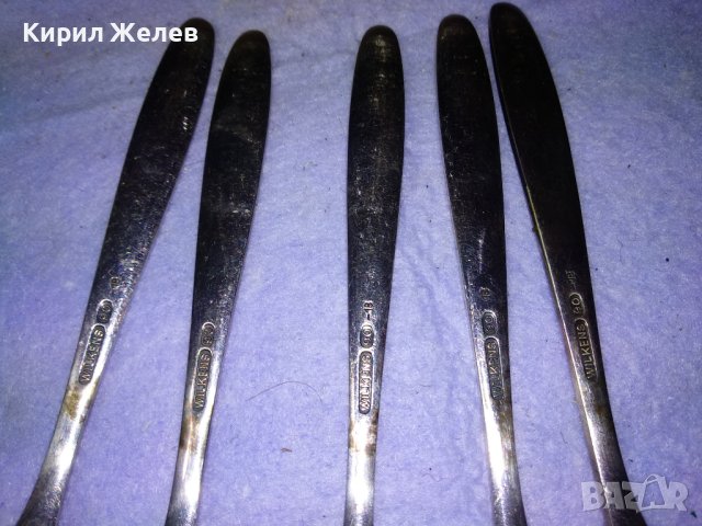 WILKENS 90 Пет СТАРИННИ АНГЛИЙСКИ МАРКОВИ ДЕБЕЛО ПОСРЕБРЕНИ 90 МИКРОНА АРИСТОКРАТИЧНИ ВИЛИЦИ 26970, снимка 9 - Прибори за хранене, готвене и сервиране - 43806751