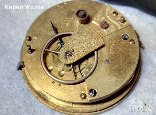 МЕХАНИЗЪМ от РЯДЪК МОДЕЛ СТАР ВИКТОРИАНСКИ ДЖОБЕН ЧАСОВНИК с ПОРЦЕЛАНОВ РИМСКИ ЦИФЕРБЛАТ 24465, снимка 6 - Антикварни и старинни предмети - 48623545