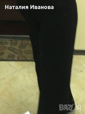 Черен панталон с широки крачули, снимка 6 - Панталони - 28184214