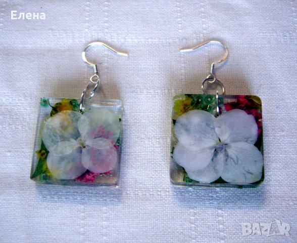 Бижута с естествени цветя 3, снимка 4 - Бижутерийни комплекти - 28633110