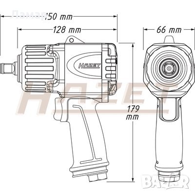 Гайковерт 1/2, 2200 Nm; HAZET Хазет Германия НОВ МОДЕЛ, снимка 4 - Други инструменти - 27039532