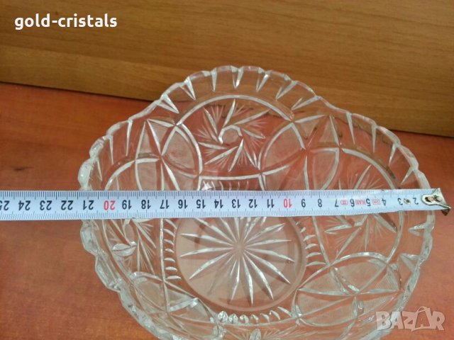  кристална купа фруктиера, снимка 5 - Антикварни и старинни предмети - 27021650