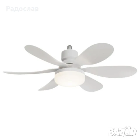 Модерна вентилаторна лампа с форма на цвете, LED осветление, дистанционно, 40W, 1200 лумена., снимка 4 - Соларни лампи - 51346057